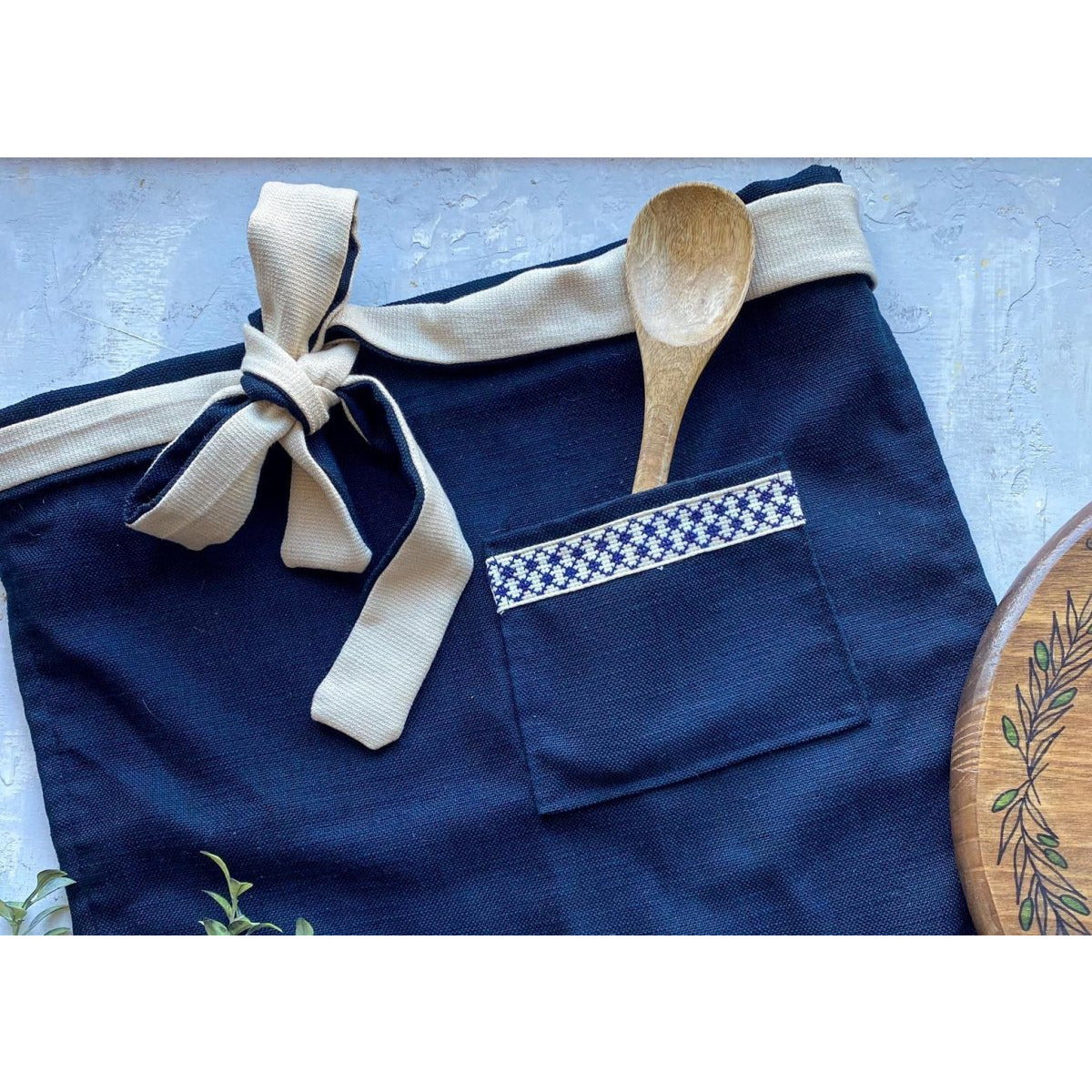 Kuffiyeh Apron in Blue