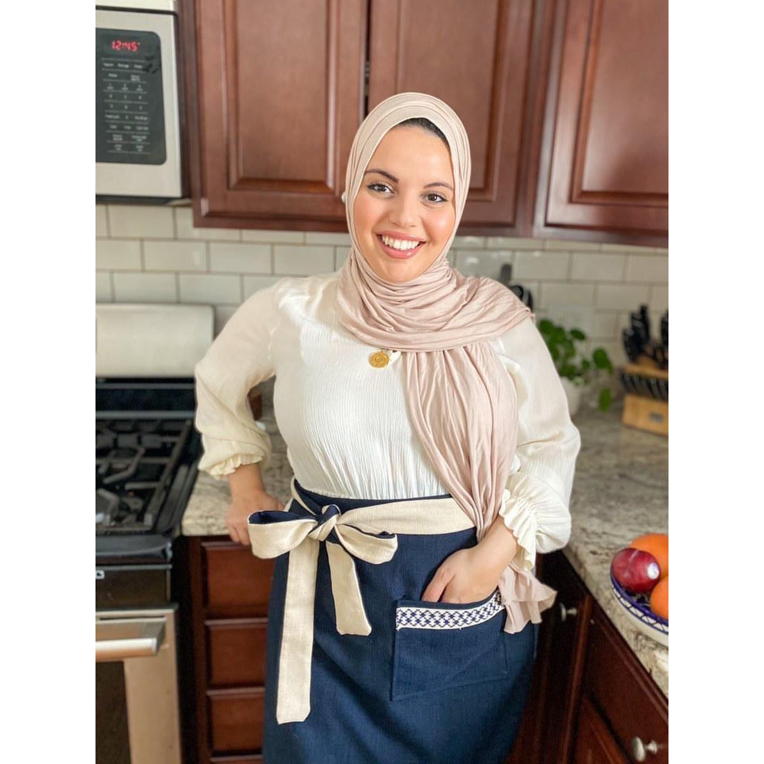 Kuffiyeh Apron in Blue