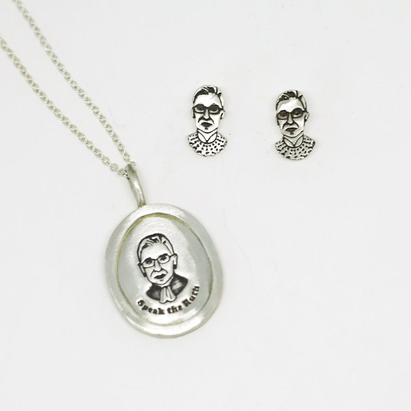 Ruth Bader Ginsburg (RBG) Portrait Studs