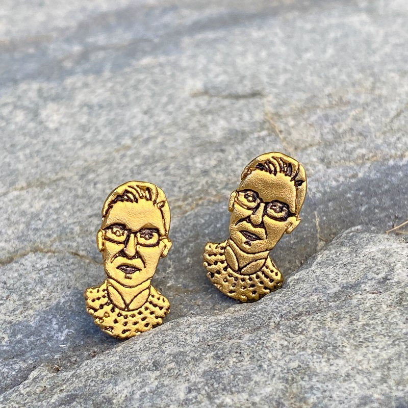 Ruth Bader Ginsburg (RBG) Portrait Studs