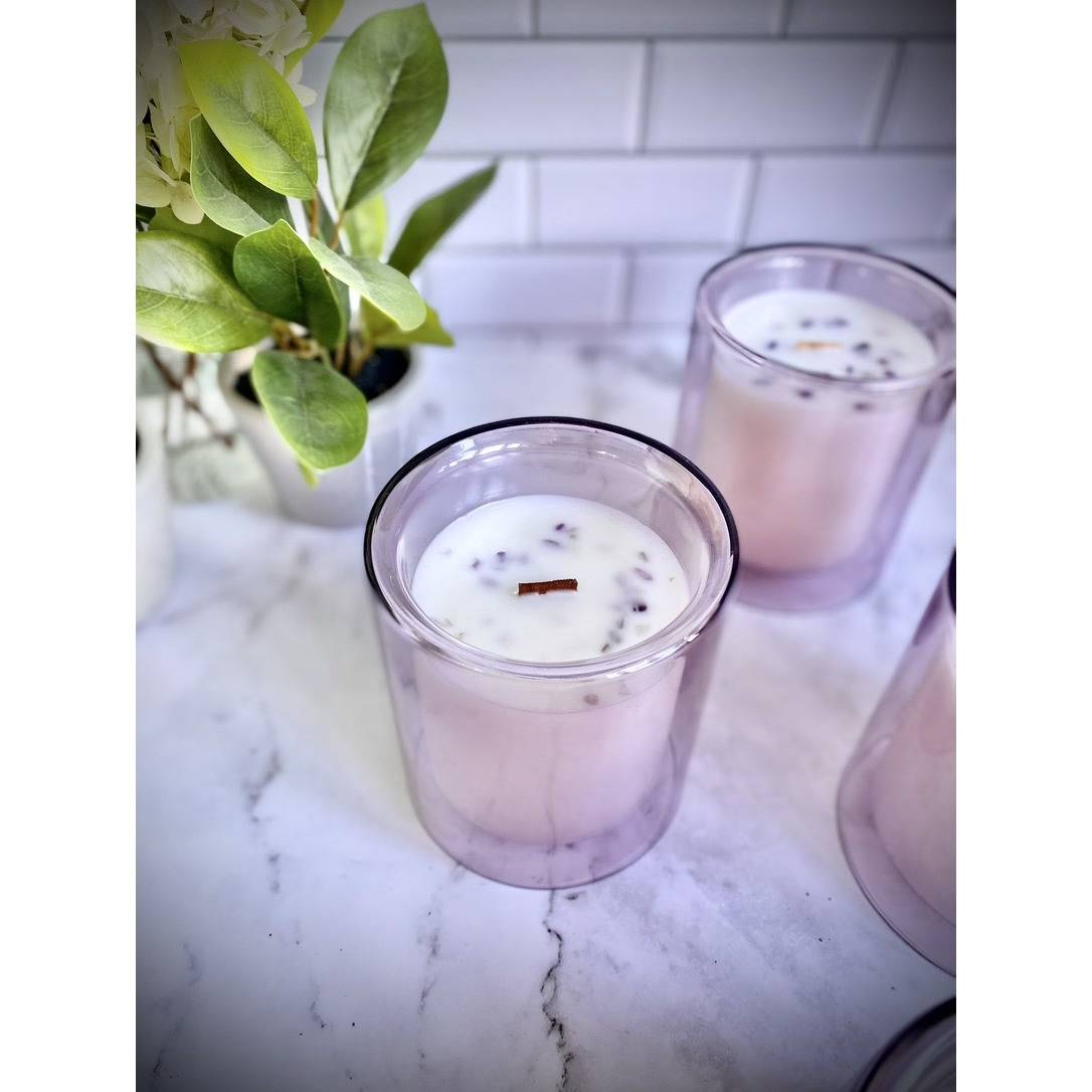 Lavender Glass Candle