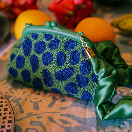 ARNOLDI JADE Hand-beaded Clutch