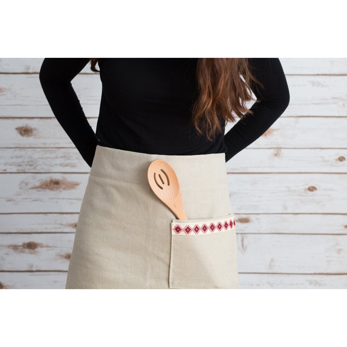 The Tatreez Apron - Cream